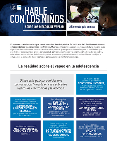 Talk to Kids About the Risks of Vaping SPANISH Tobacco